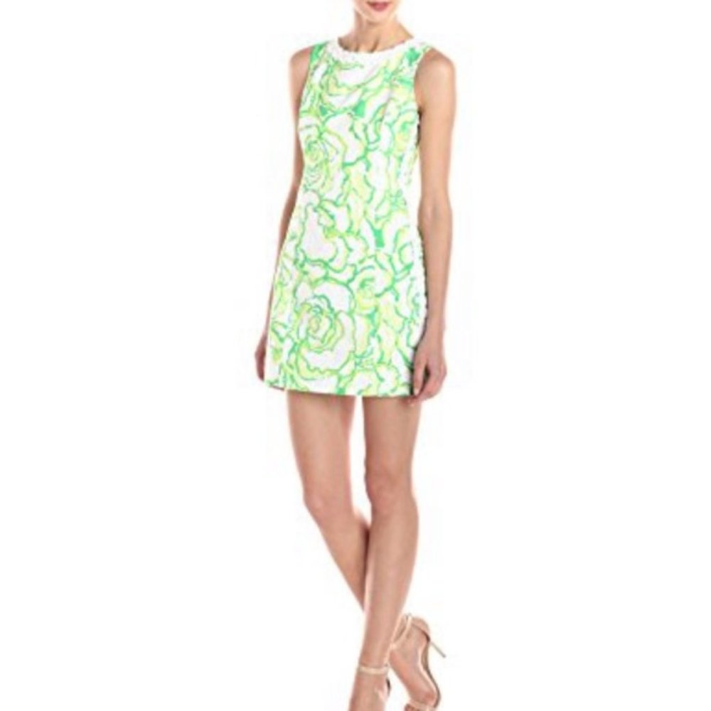 Lilly Pulitzer 92383 Mila Shift Resort White Heart Breaker Mini Dress Size 4